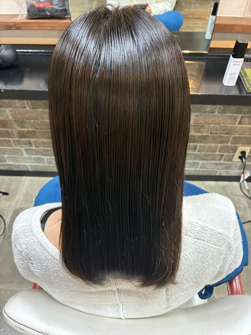 ロング 縮毛矯正 縮毛矯正 ボーイッシュ美容師 パルのヘアスタイル