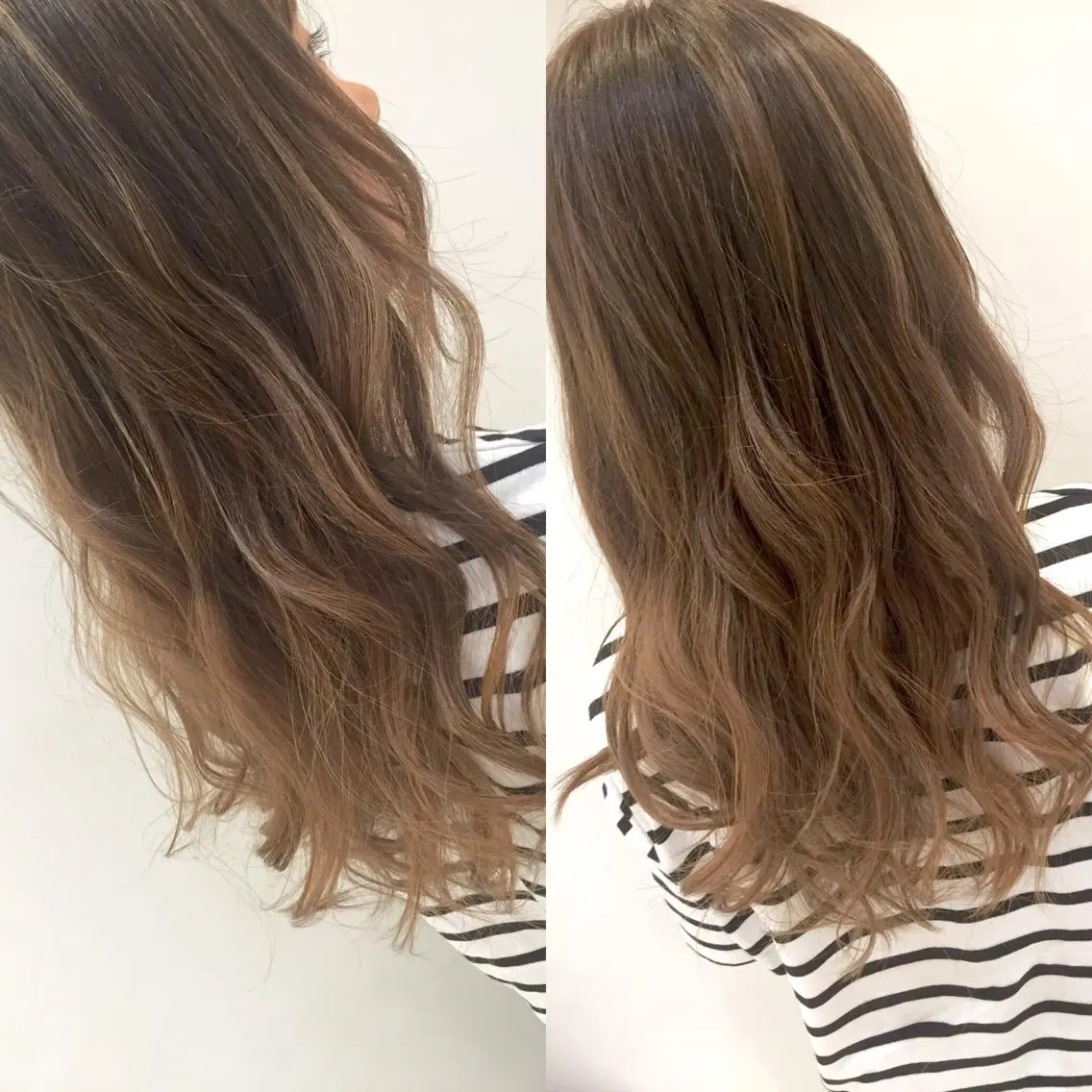 ミディアム セミロング ロング カラー アッシュ ベージュカラー ハイライトカラー ハイライト ハイトーン×髪質改善 KENTAのヘアスタイル