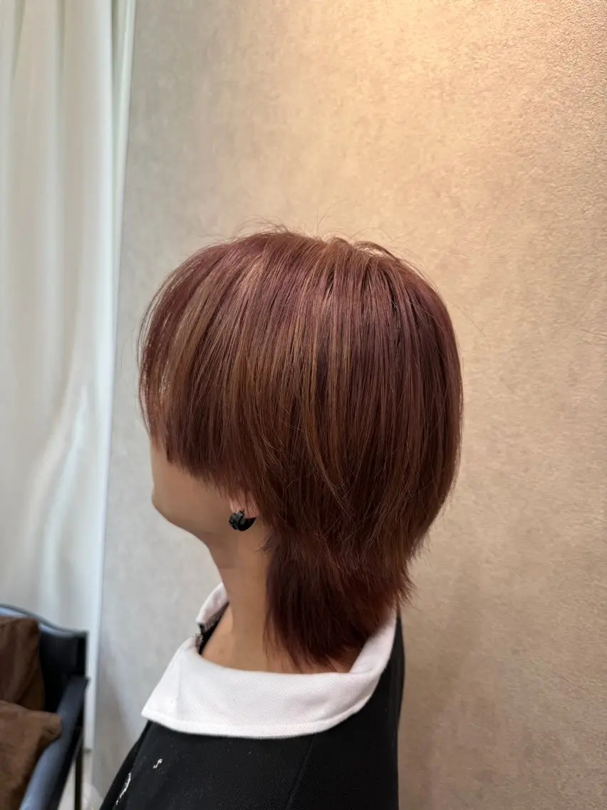 ショート カラー メンズ ベージュカラー 透明感カラー ピンクカラー ピンクベージュ ヘアカラー Decor🦄 minatozakiのヘアスタイル