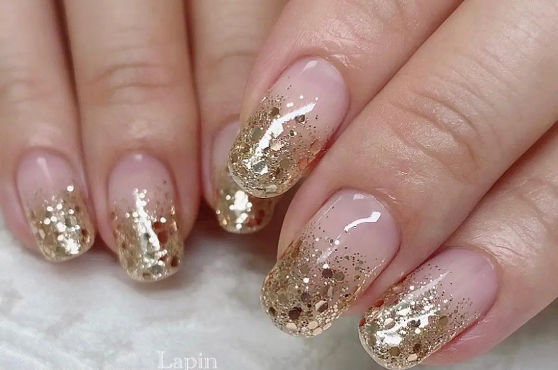 ネイル グラデーション ラメ(グリッター) ラメグラデーション fleur nailのネイルデザイン