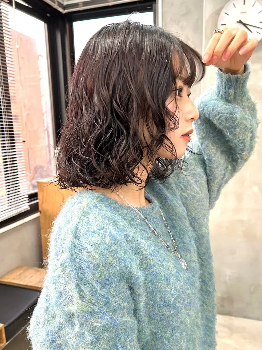 ミディアム パーマ ミディアムパーマ ボブ 似合わせカット カット パーマ トリートメント tetohair 森田浩平のヘアスタイル