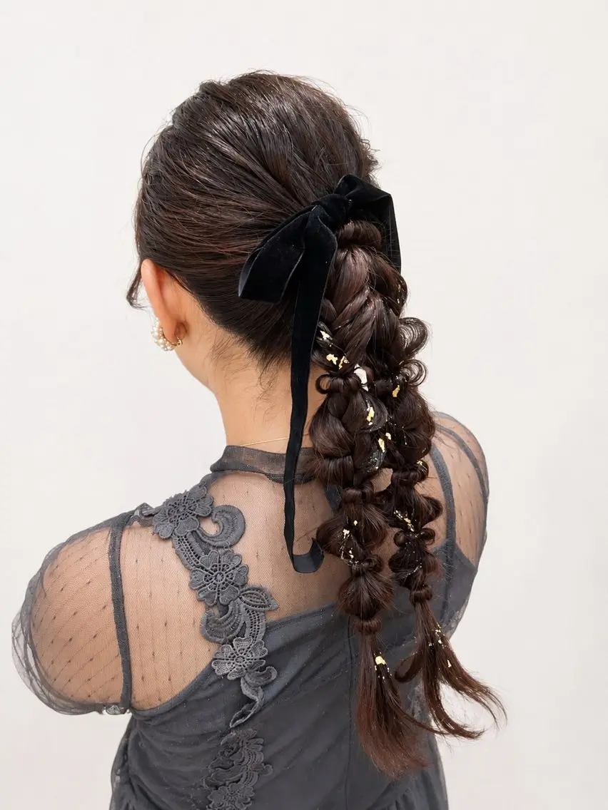 【アクセサリー付き】ヘアセット🌼の写真