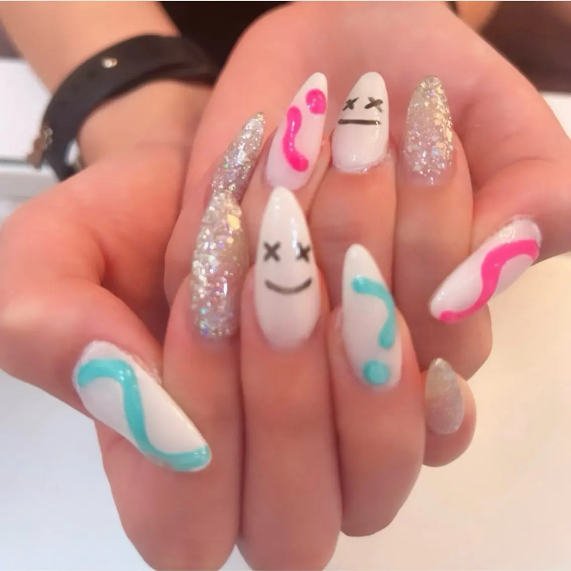 ネイル 持ち込み ピンク 夏ネイル CherieNail 💗manaのネイルデザイン