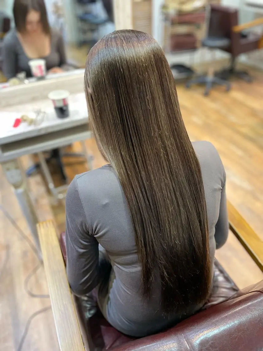 ロング カラー カット ヘアカラー トリートメント キマるメンズパーマ クメユウキのヘアスタイル