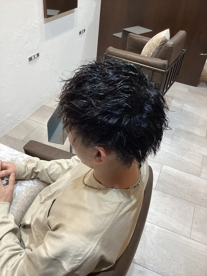 ショート パーマ メンズ メンズパーマ スパイラルパーマ カット パーマ 山本 マサキのヘアスタイル
