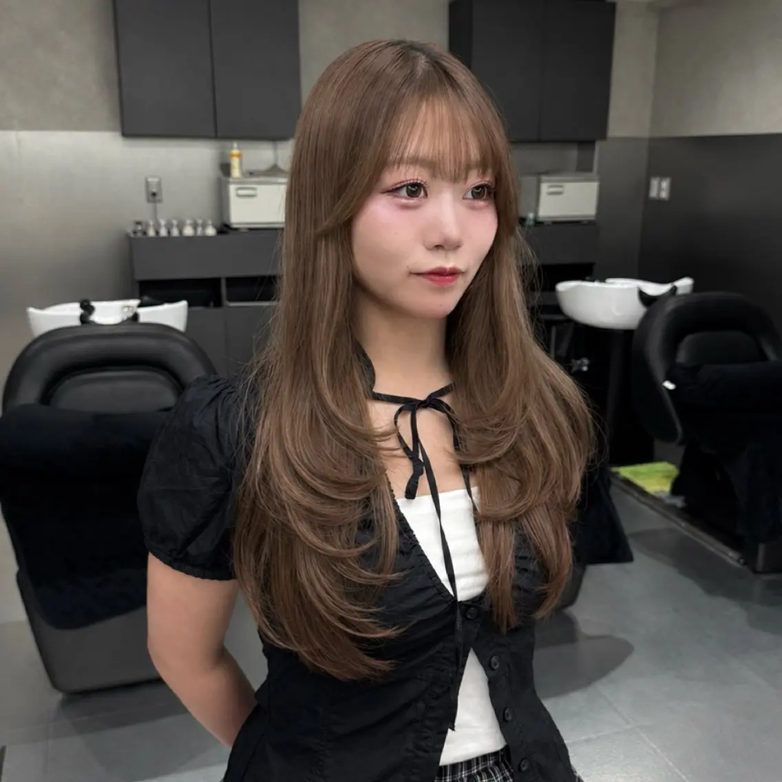 ロング カット ヘアカラー 韓国特化🇰🇷千葉 /レイヤーカット竜生のヘアスタイル