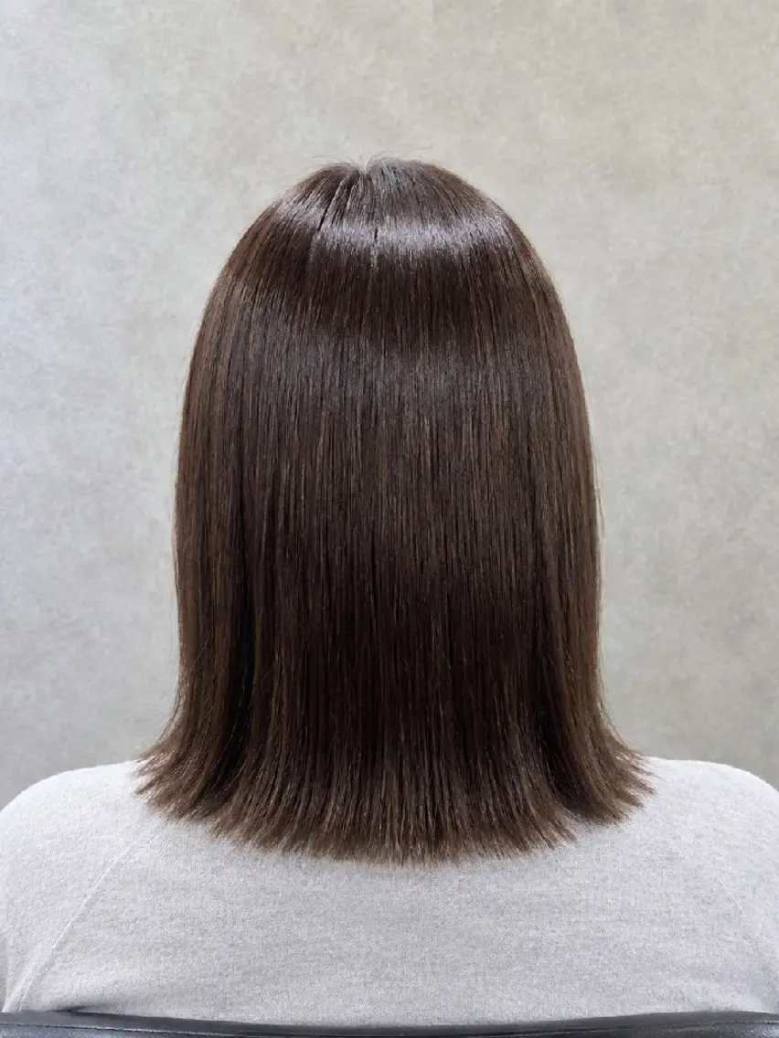 ミディアム カット 縮毛矯正 トリートメント こにしめぐみ/蒲生 /美髪カラー/スパのヘアスタイル