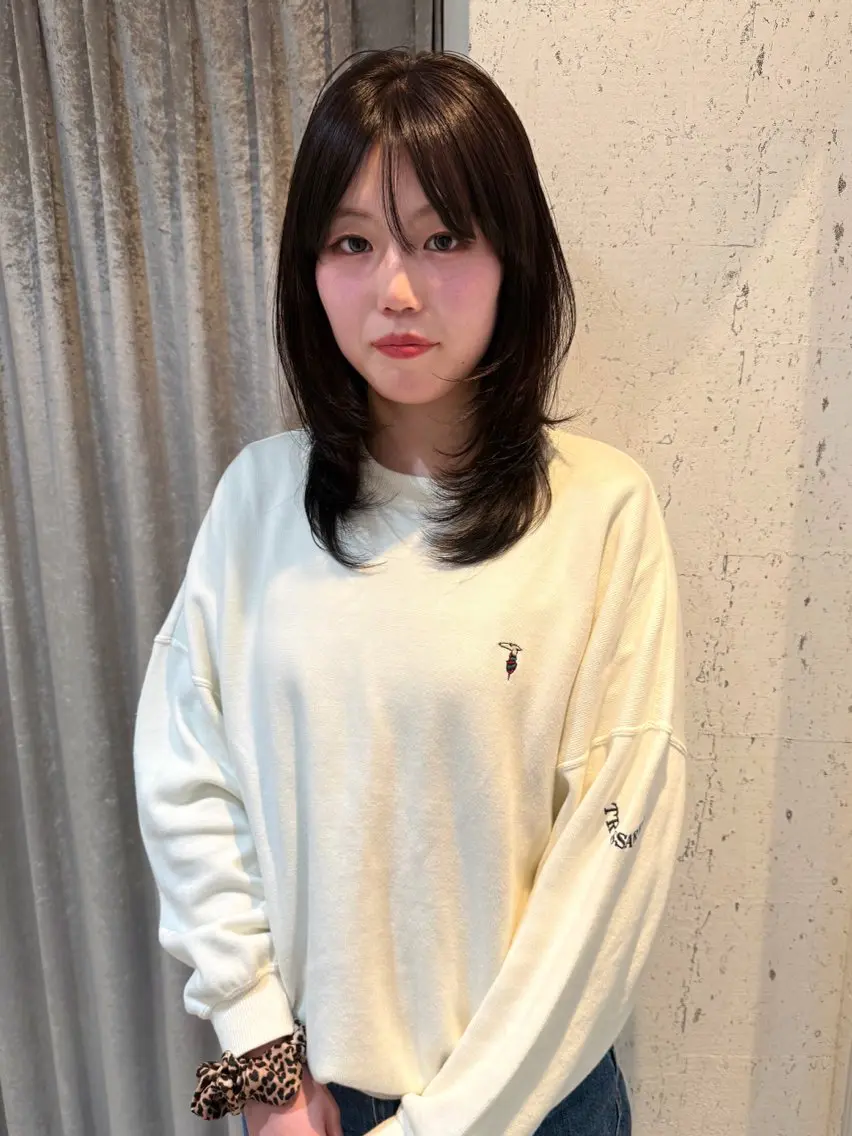 ミディアム カラー パーマ カット ヘアカラー 縮毛矯正 トリートメント mai / linoah˚✧のヘアスタイル