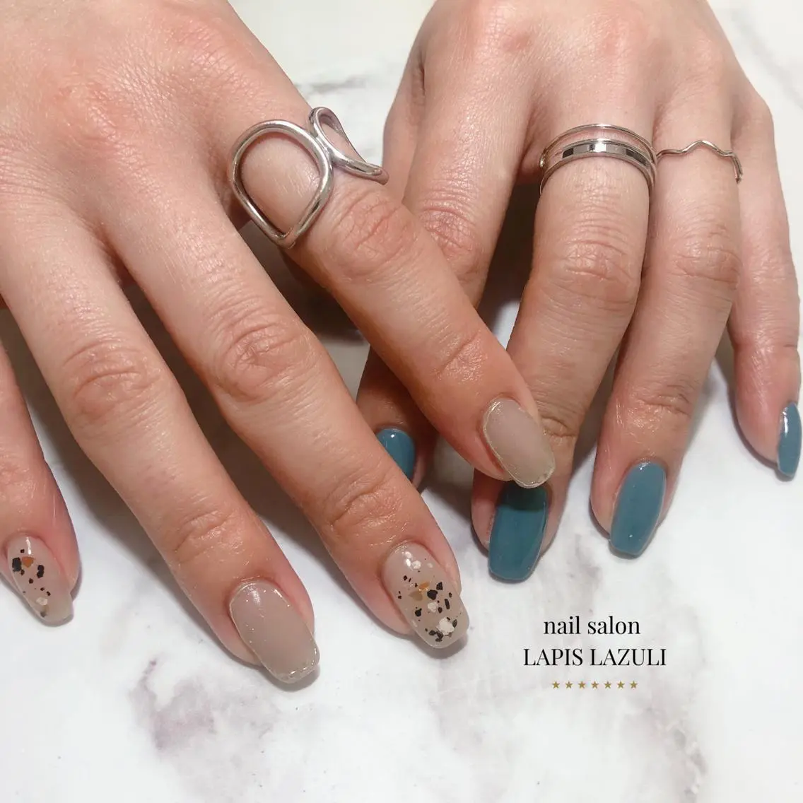 ネイル ハンドネイル nail salon ラピスラズリのネイルデザイン