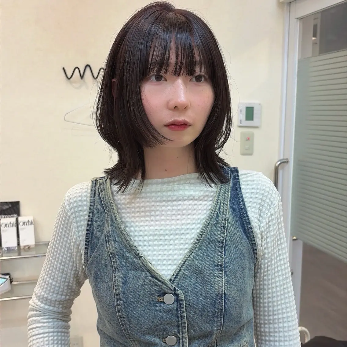 ミディアム カラー ヘアカラー ウルフ/ボブ/レイヤ ーカット◎ricoのヘアスタイル