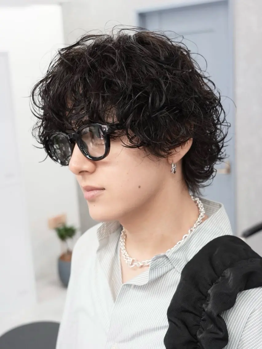 パーマ ヘアアレンジ メンズ メンズパーマ ボブ カット パーマ (メンズ特化)AKI /古本晃大のヘアスタイル