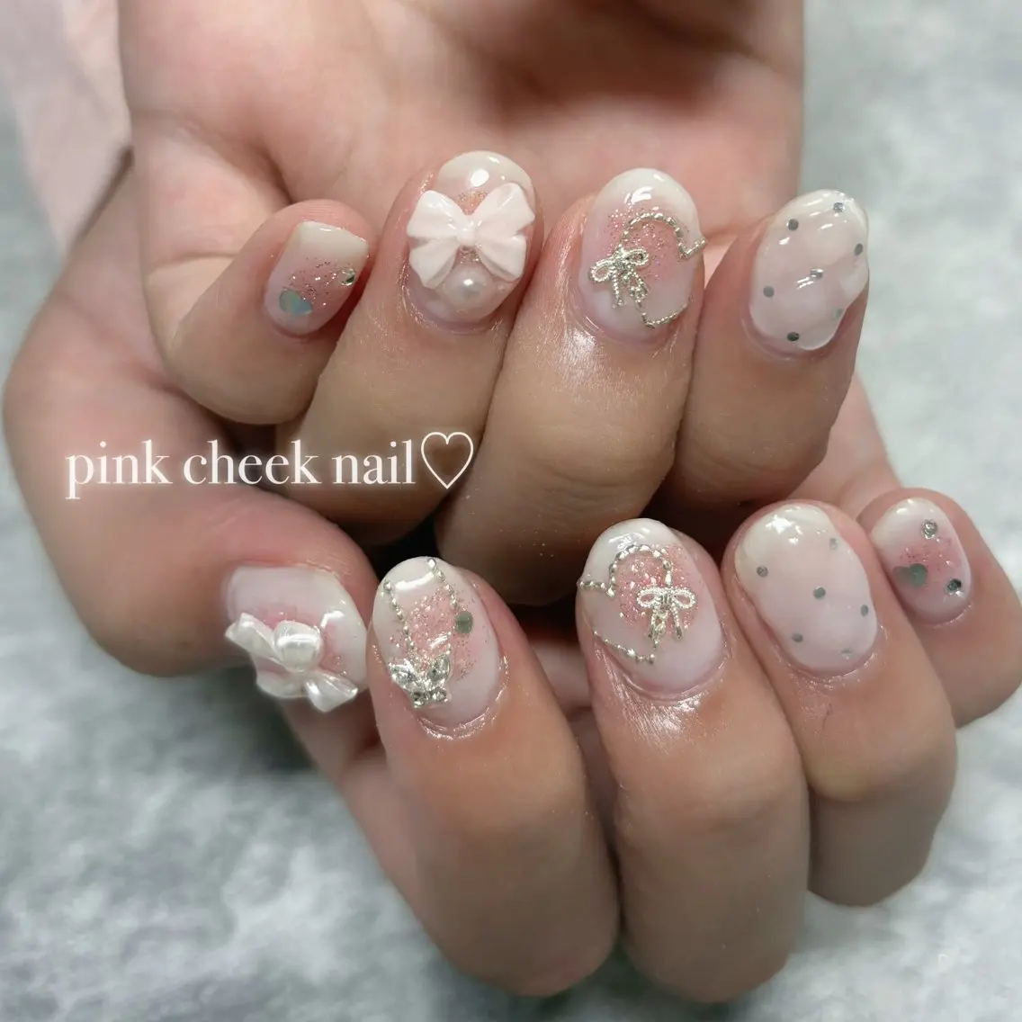 ネイル チークネイル Haruka 【Protea】のネイルデザイン