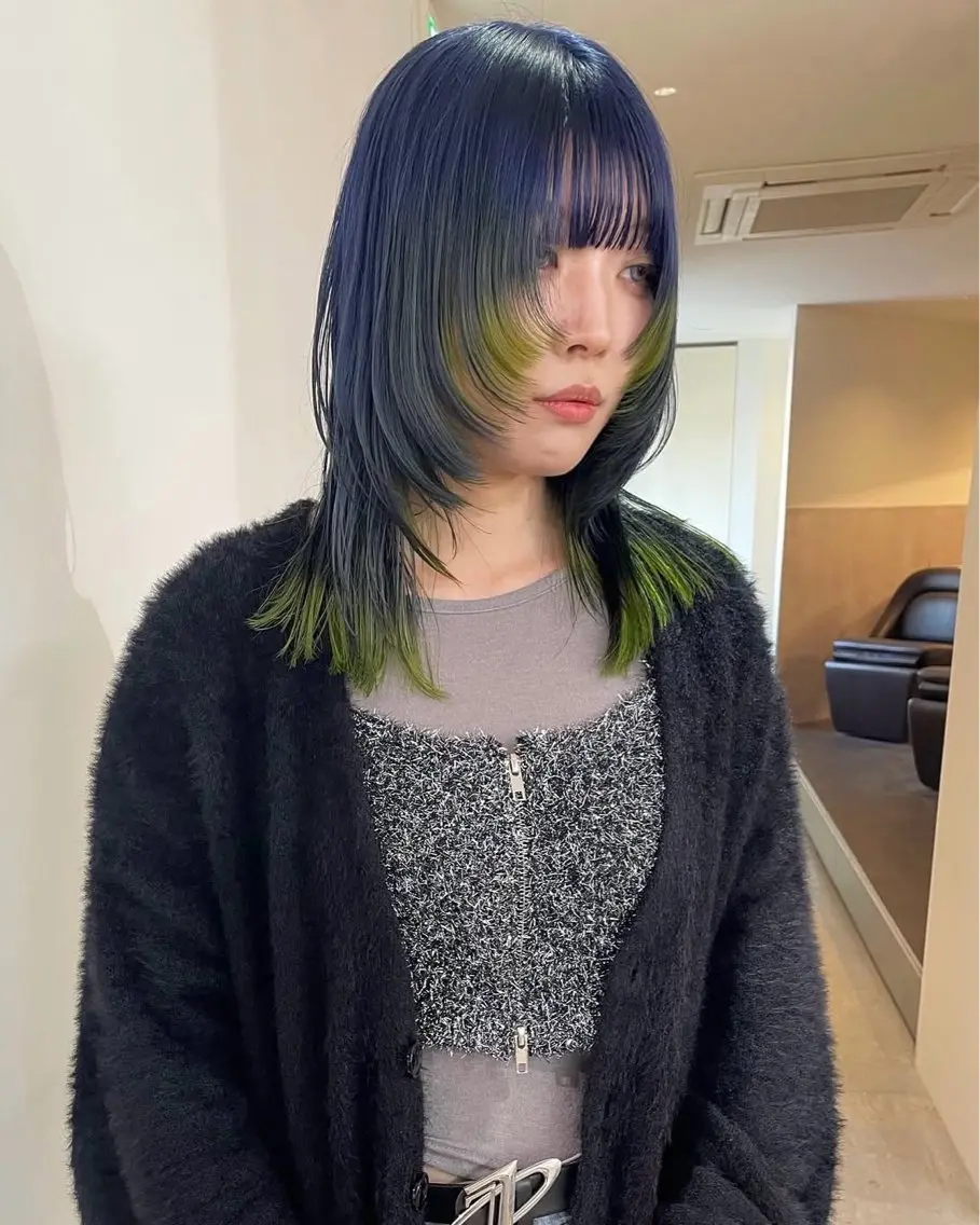 セミロング カラー ヘアカラー ナナ 福岡美容室のヘアスタイル