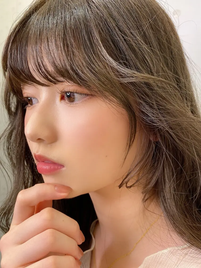 ロング カット ヘアカラー トリートメント 韓国/ワンホンヘア 髪質改善/MaCoのヘアスタイル
