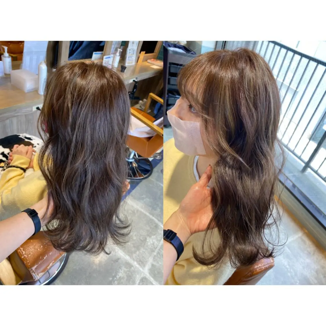 カラー ハイライトカラー カット ヘアカラー トリートメント 🩵盛れる顔周りヘア EMI🩵のヘアスタイル