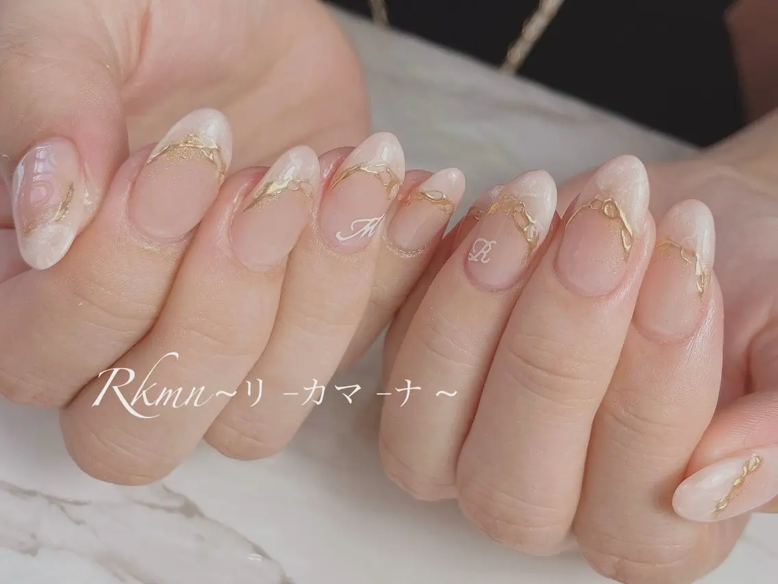 ネイル アートネイル フレンチネイル ミラーネイル 春ネイル ハンドネイル フットネイル ハンドケア Rkmn ~リ-カマ-ナ~のネイルデザイン