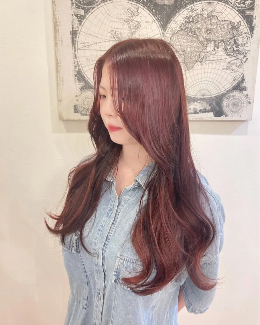 ロング カラー ヘアアレンジ ヨシンモリ レイヤーカット ローレイヤー 仲間 楓のヘアスタイル