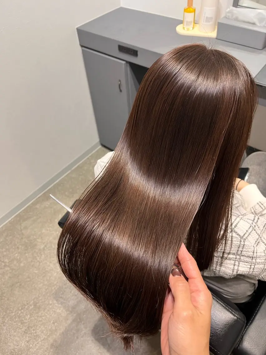 ロング カラー パーマ カット ヘアカラー 縮毛矯正 トリートメント 堀越 エリのヘアスタイル