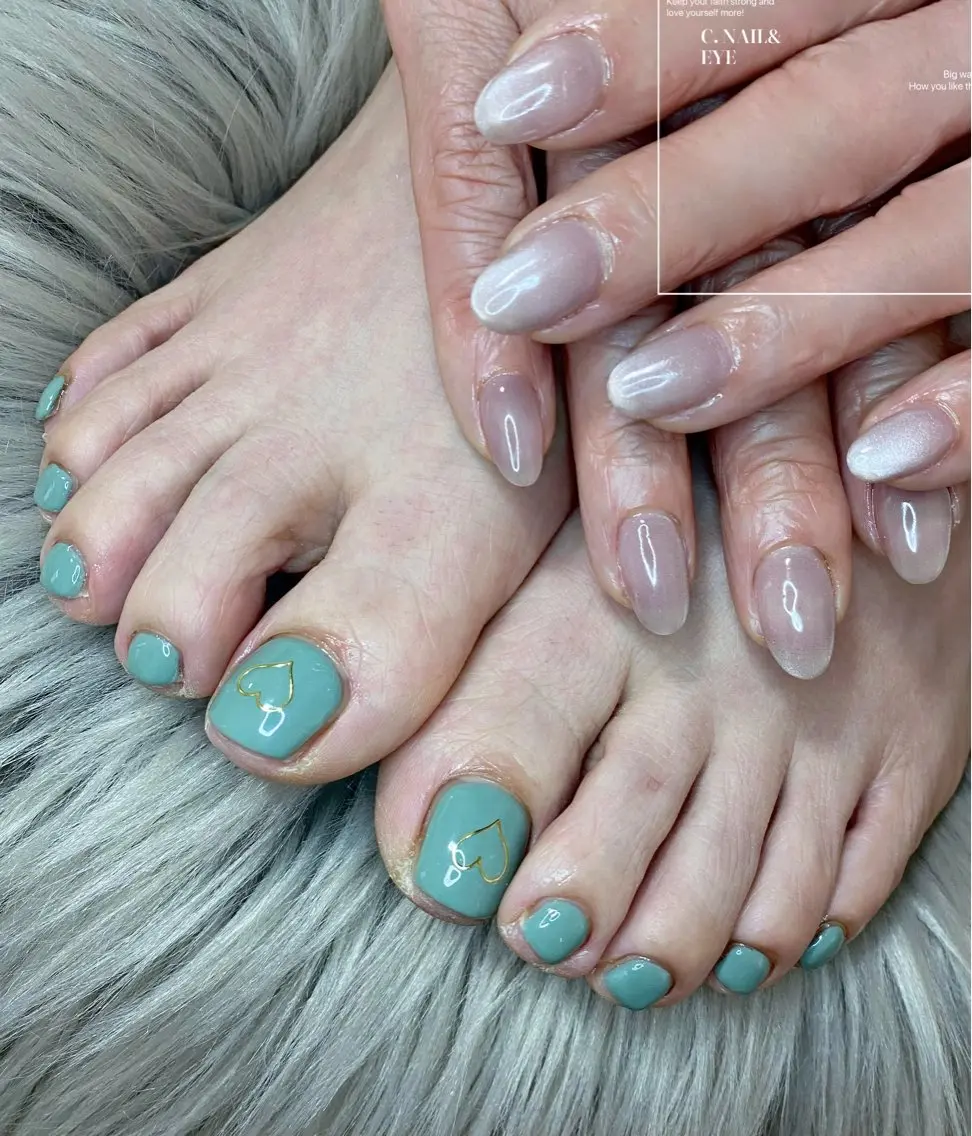 ネイル フットネイル マグネットネイル ワンカラーネイル C.Nail &Eyeのネイルデザイン