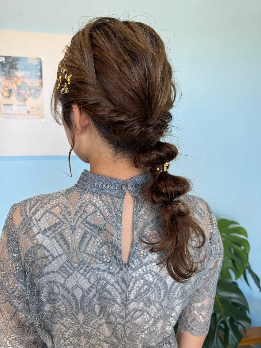 ロング ヘアアレンジ 結婚式・ブライダル ヘアセット 【YOKE】恵比寿 mai🖤の眉毛・アイブロウイメージ