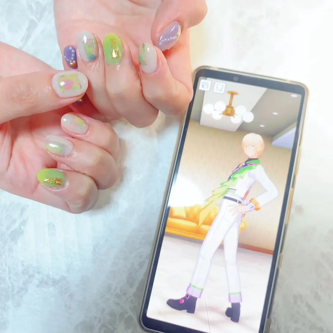 ネイル オーロラネイル フレンチネイル グラデーション キラキラネイル 韓国ネイル ハンドネイル Lance nailのネイルデザイン