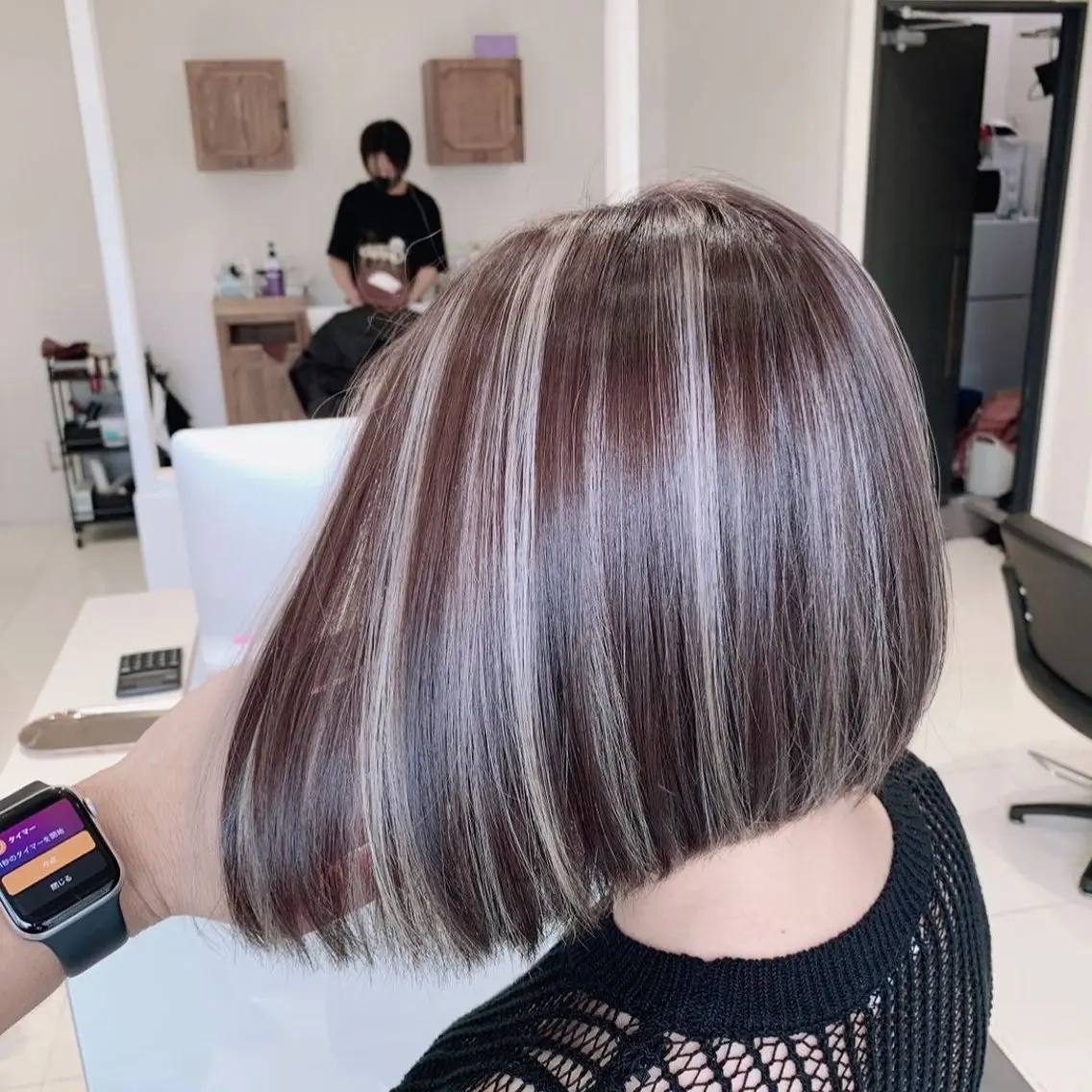 ショート カラー ブリーチ ケアブリーチ 髪質改善 ヘアカラー 福西 洋斗のヘアスタイル