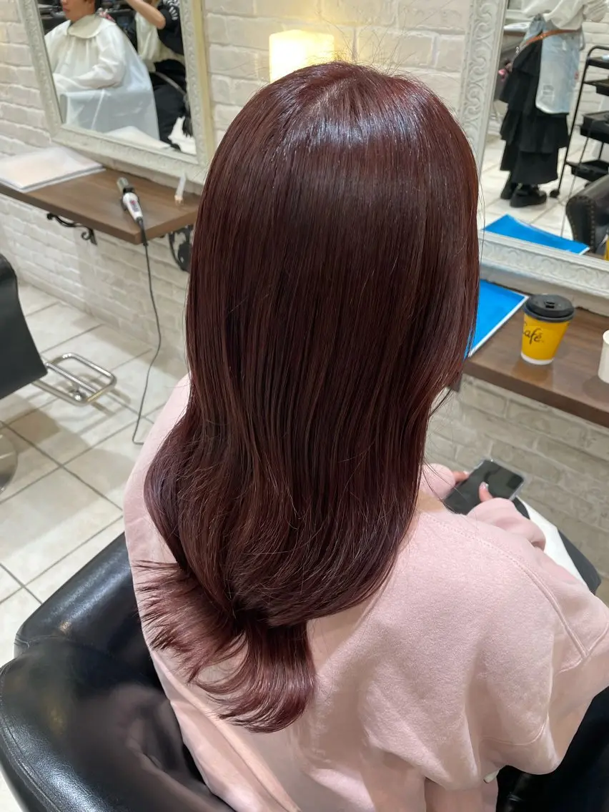 カラー ブラウンカラー ピンクカラー ヘアカラー トリートメント 🌼 misaki 🌼のヘアスタイル