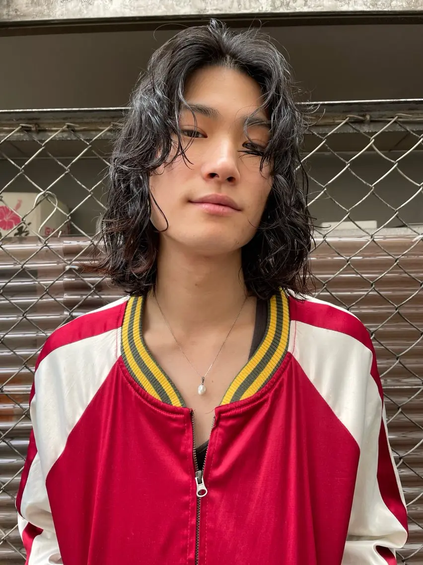 【メンズ人気No.1】骨格補正カット＋波巻き・ツイストパーマ✨朝ラクスタイルの写真