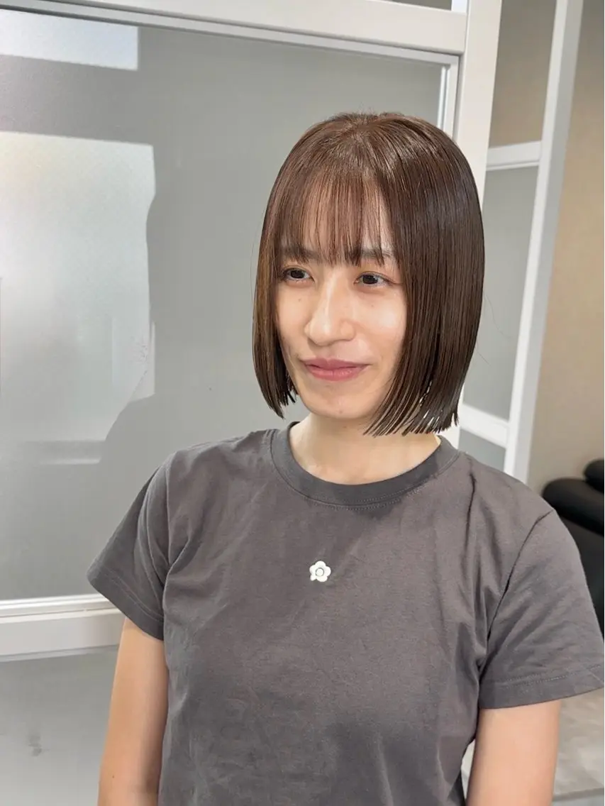 ショート カット ヘアカラー トリートメント 🆕似合わせデザイン カット/髪質改善✨のヘアスタイル
