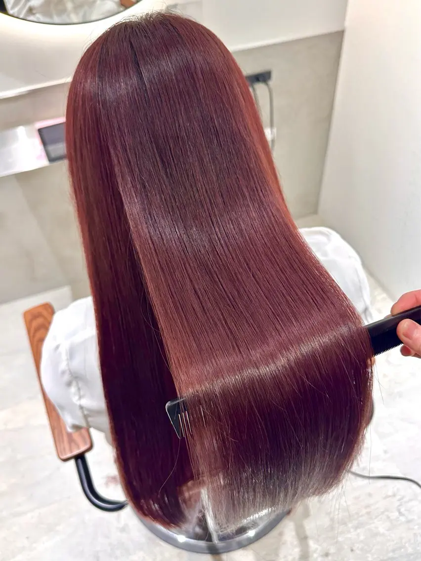 セミロング カラー 透明感カラー 髪質改善 トリートメント ヘアカラー トリートメント 髪質改善 縮毛矯正/ レイヤー/銀座/本木のヘアスタイル