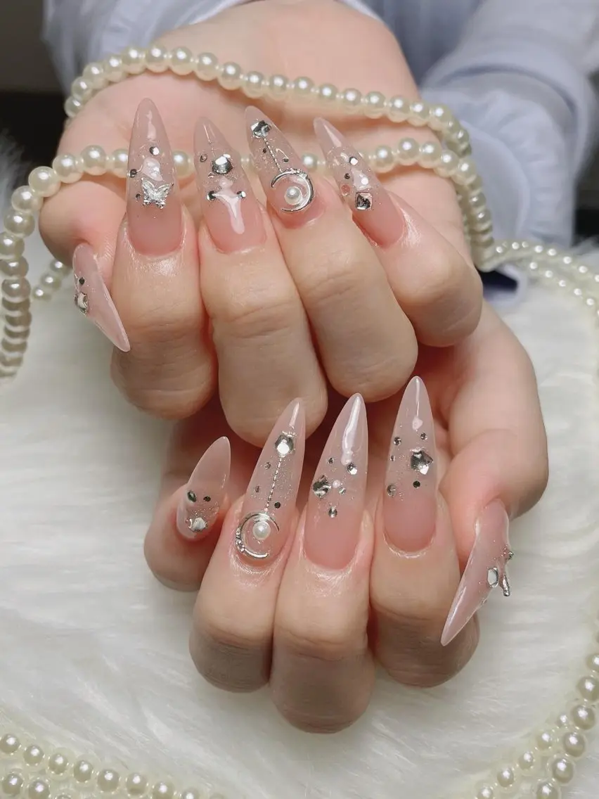ネイル アートネイル オーロラネイル フラッシュネイル フレンチネイル ジェルネイル Sora nail 長さ出し専門店のネイルデザイン