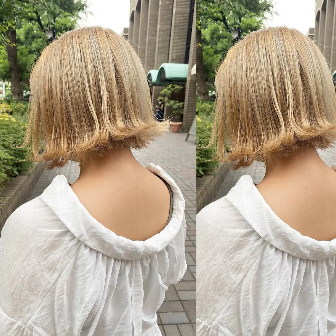 ミディアム カラー カット ヘアカラー トリートメント ツキノキ ミナのヘアスタイル