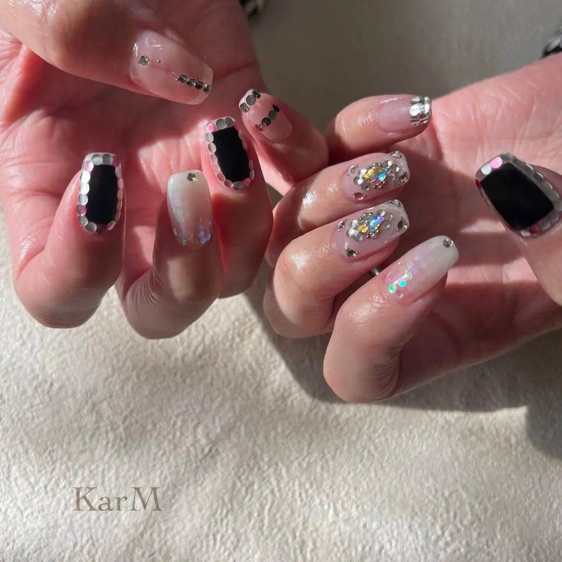 ネイル アートネイル オーロラネイル チークネイル フットネイル フレンチネイル ハンドネイル ogino karinのネイルデザイン