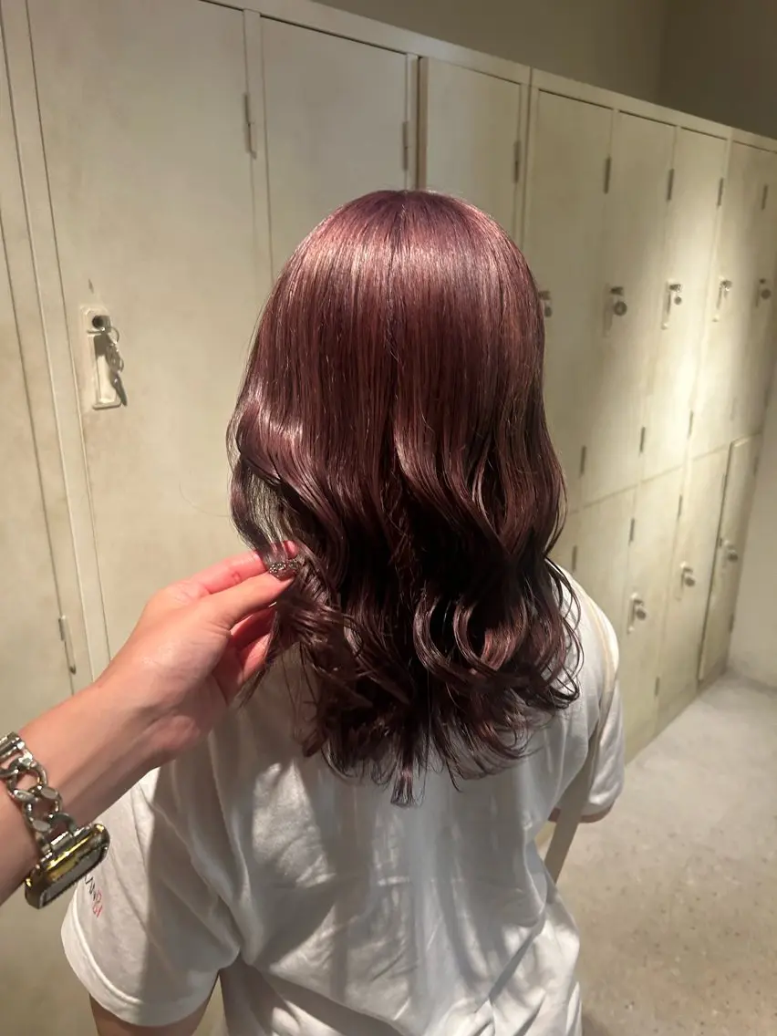 ミディアム カラー ダブルカラー ラベンダーカラー 髪質改善 野田阪神/暖色カラー Kairi🐬のヘアスタイル