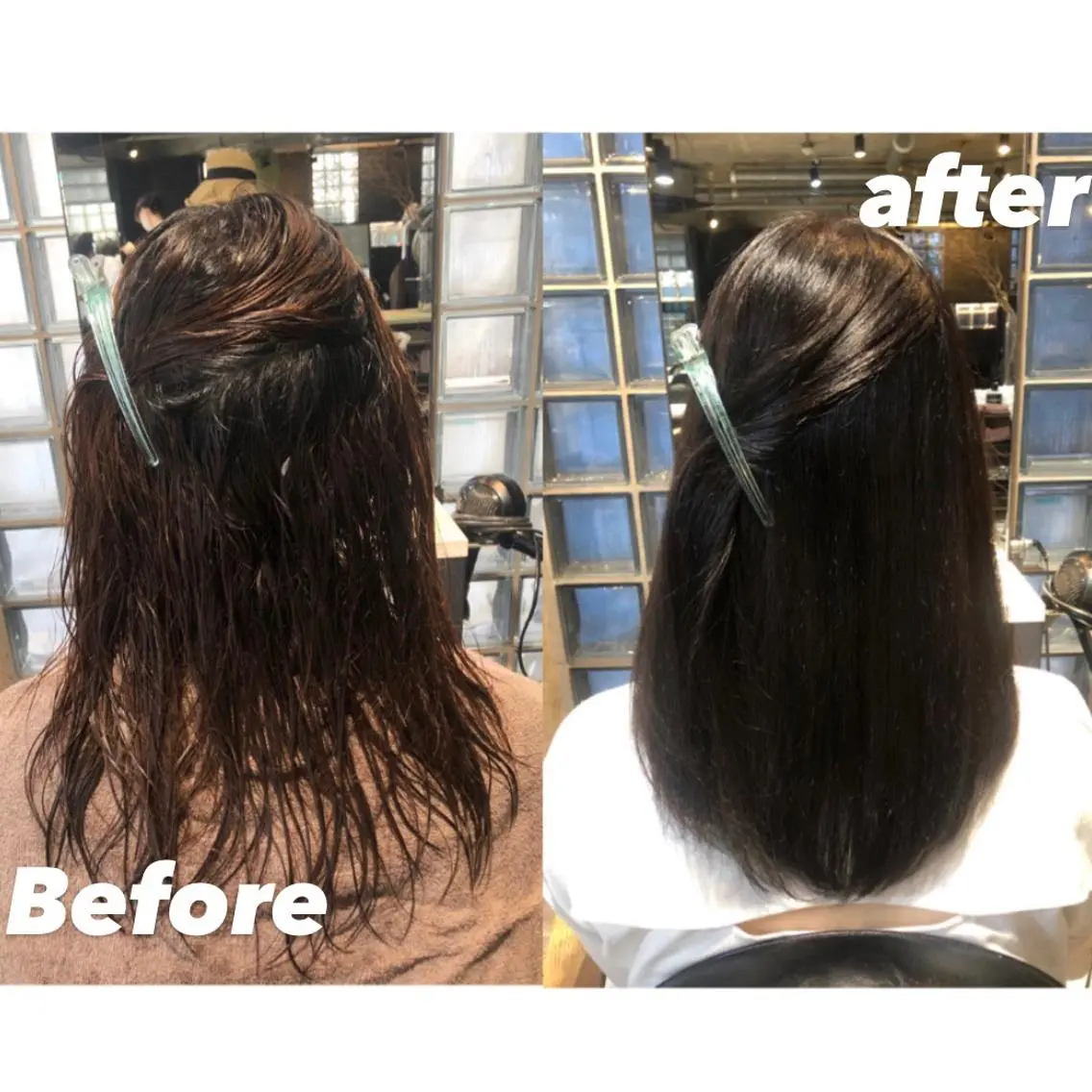 セミロング 縮毛矯正 大橋 美咲のヘアスタイル