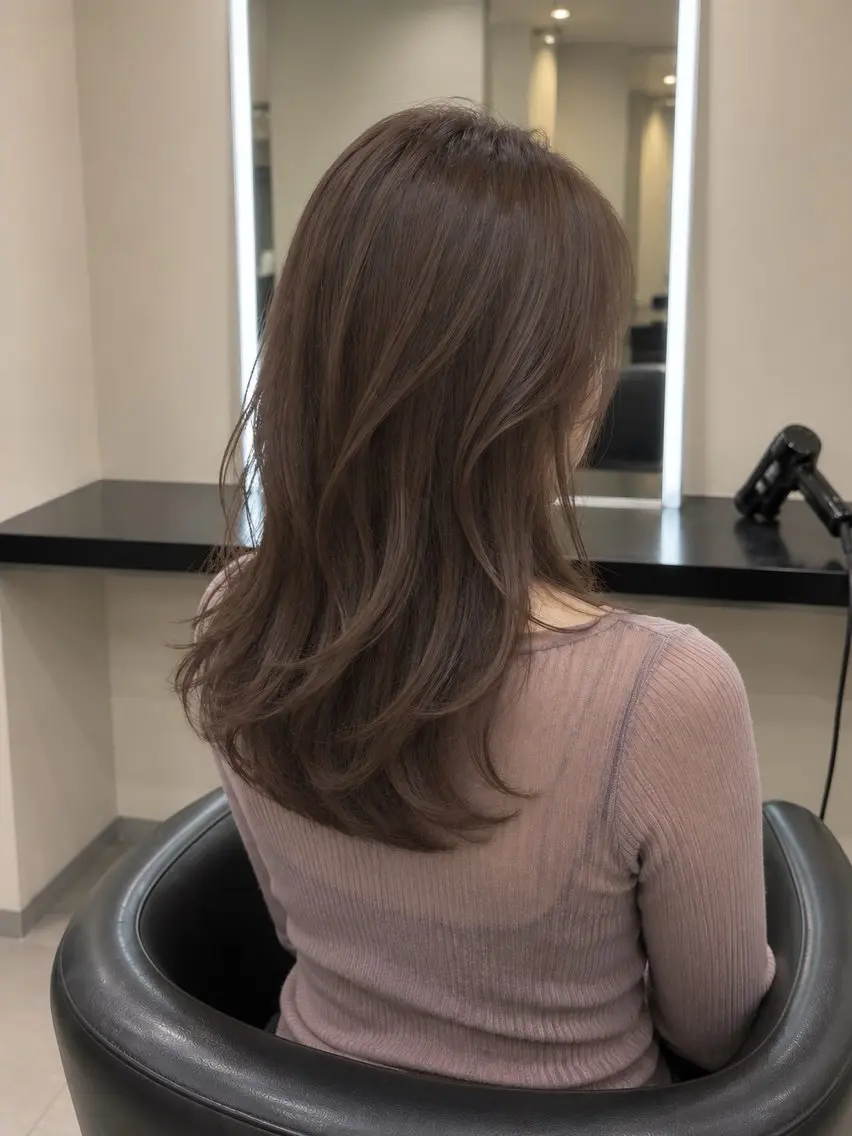 ミディアム カラー ブラウンカラー トリートメント 🌈ウルトワ水素 髪質改善naru🌈のヘアスタイル