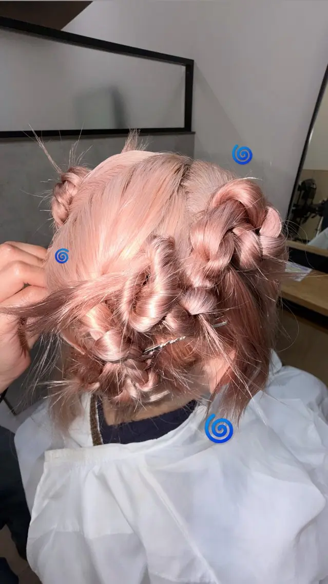 ミディアム カラー ヘアカラー トリートメント 岡山ハイトーン・ ルーツカラー/こもものヘアスタイル