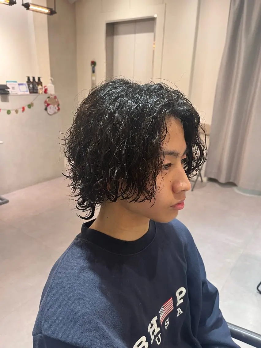ショート パーマ メンズ カット パーマ トリートメント 【メンズ特化】 メンズパーマ/雄斗のヘアスタイル