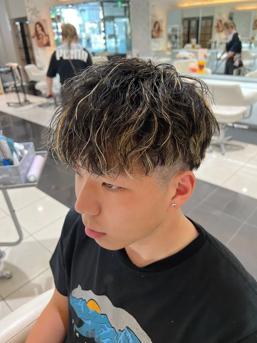 ショート パーマ メンズ NYNY姫路本店 メンズパーマ藤川時也のヘアスタイル