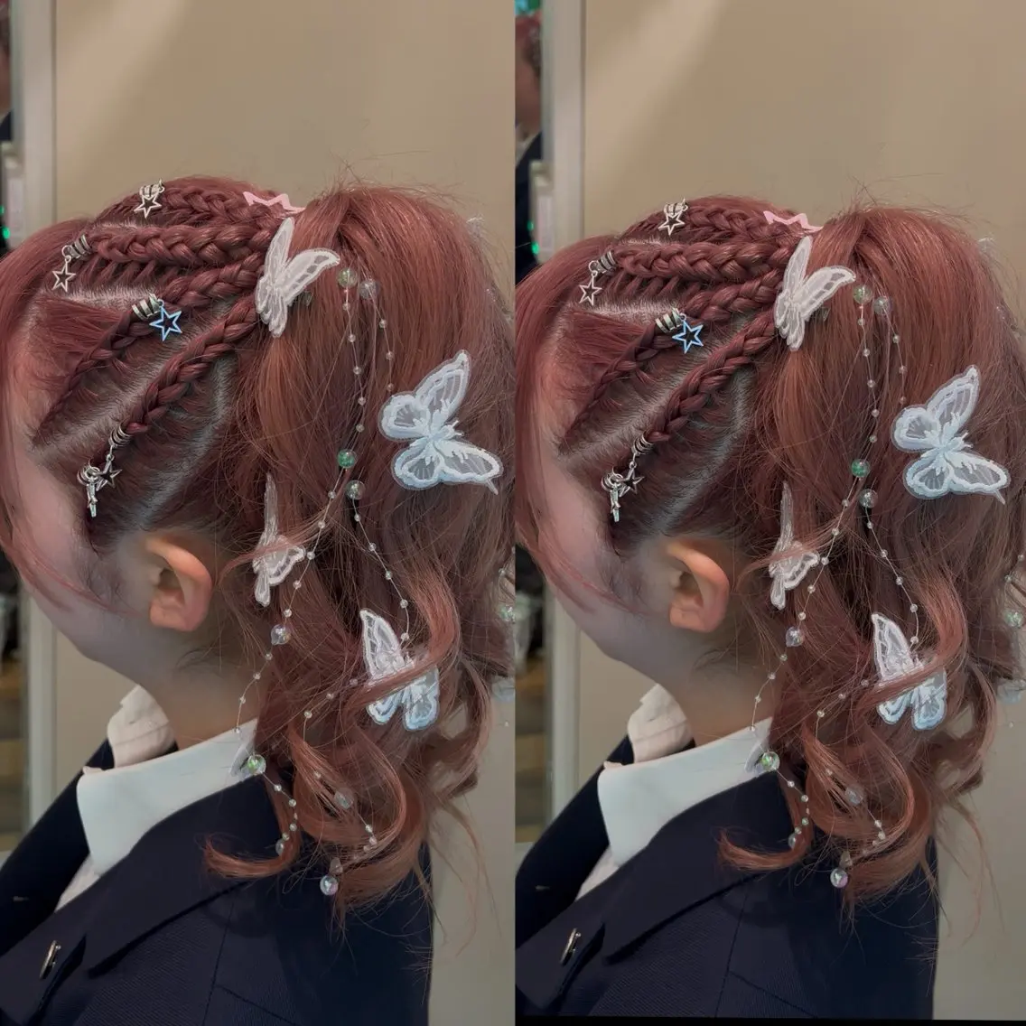 サイドポニテコーンロウ【⠀4本 】の写真