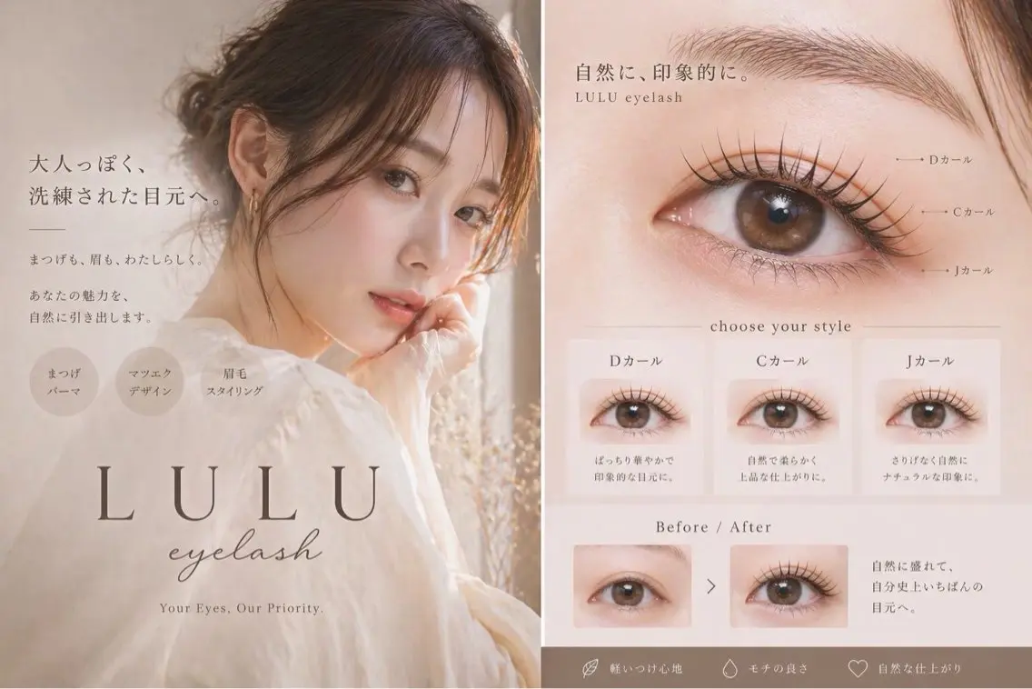 マツエク・マツパ 【LULU eye】 ♥ 𝗠𝗔𝗡𝗔のマツエク・マツパデザイン