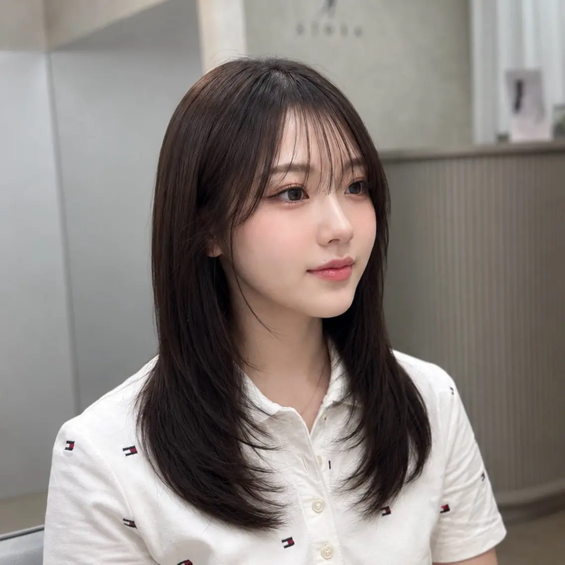 セミロング カット ヘアカラー トリートメント ✨レイヤーカット✨ 顔まわり✂️鎌倉楓麻のヘアスタイル
