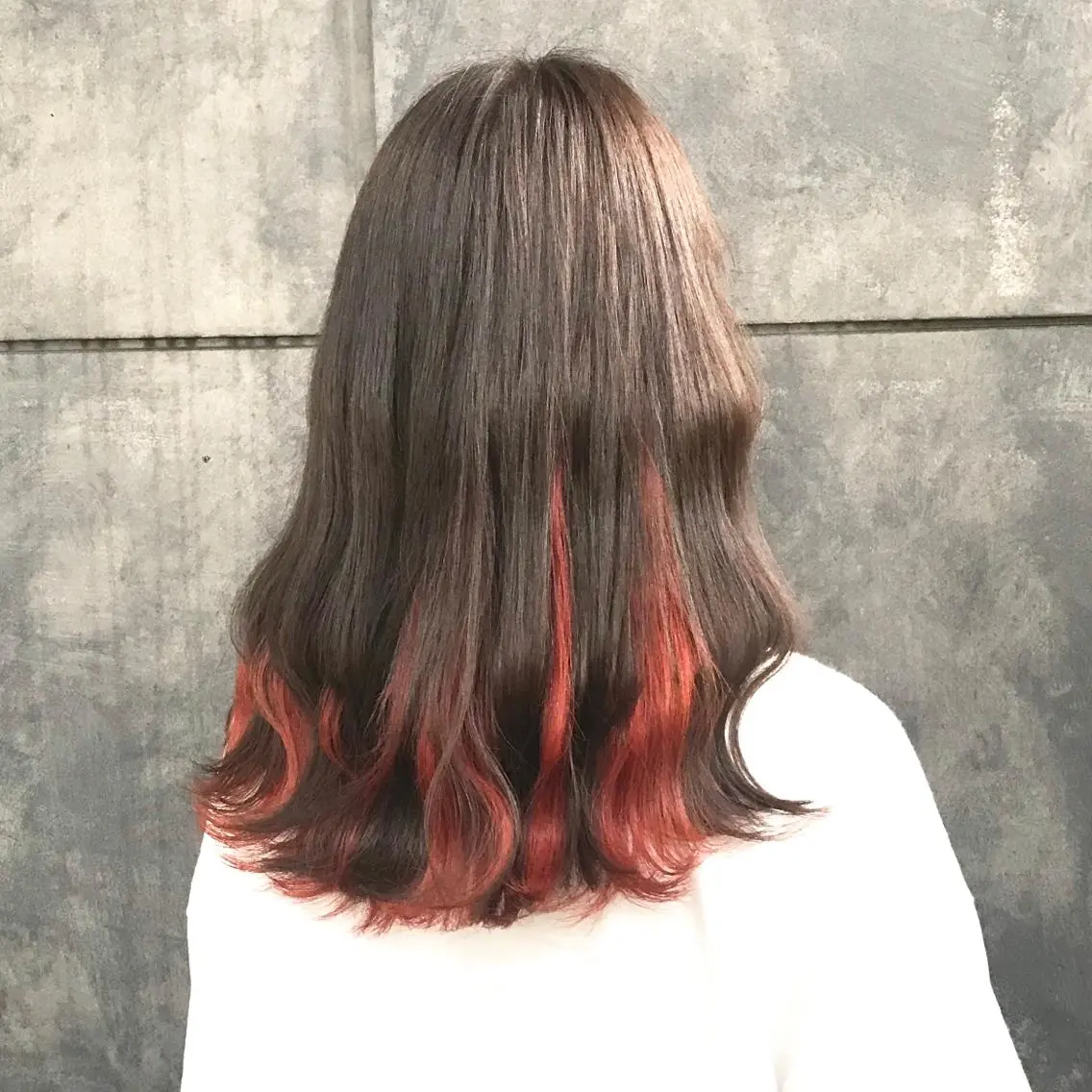 セミロング カラー ブリーチ グレージュ ブリーチなしカラー オレンジ タンバルモリ K-POP好き美容師 🇰🇷Kai.Yのヘアスタイル