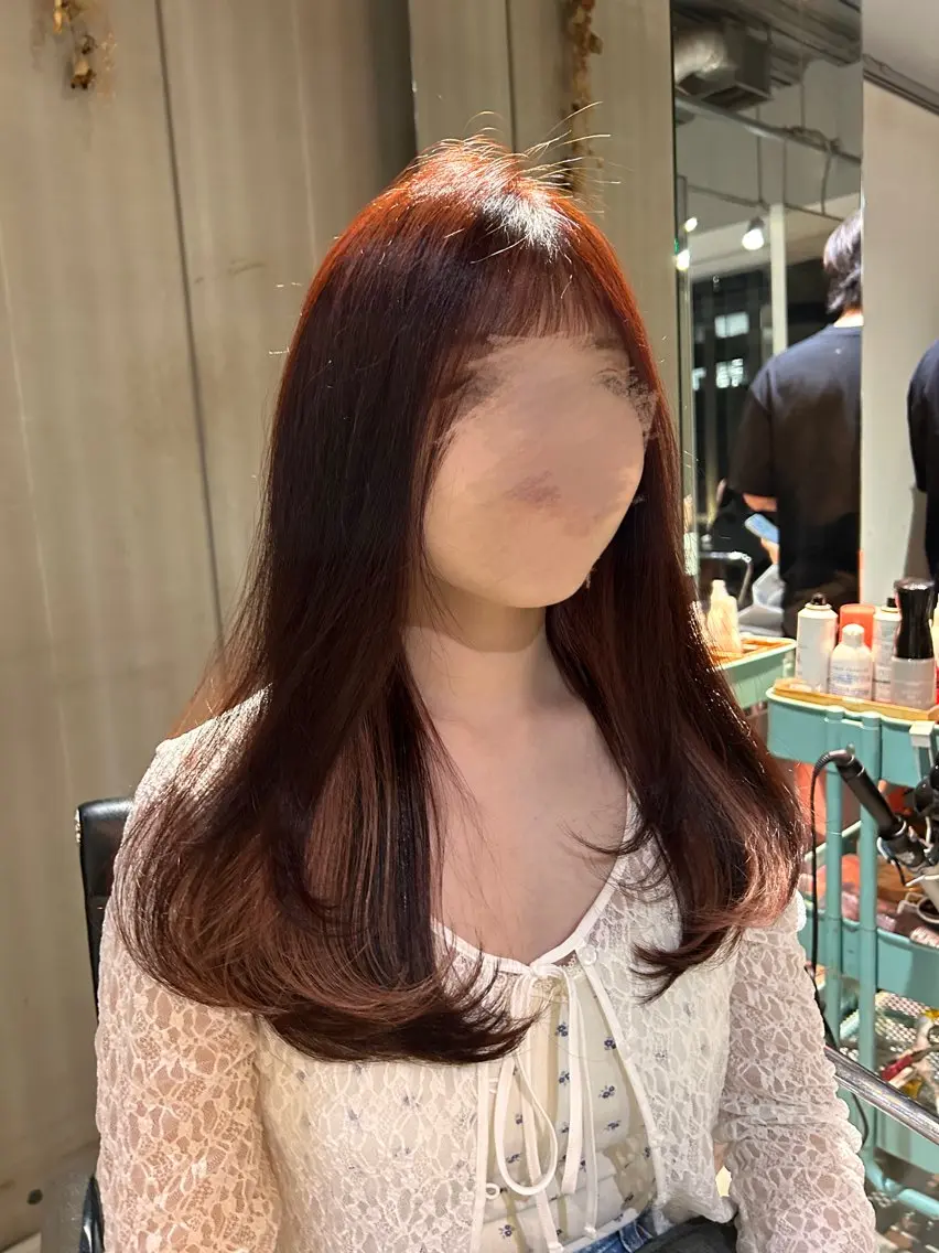 ロング カラー インナーカラー F.O.F やまおか りおのヘアスタイル