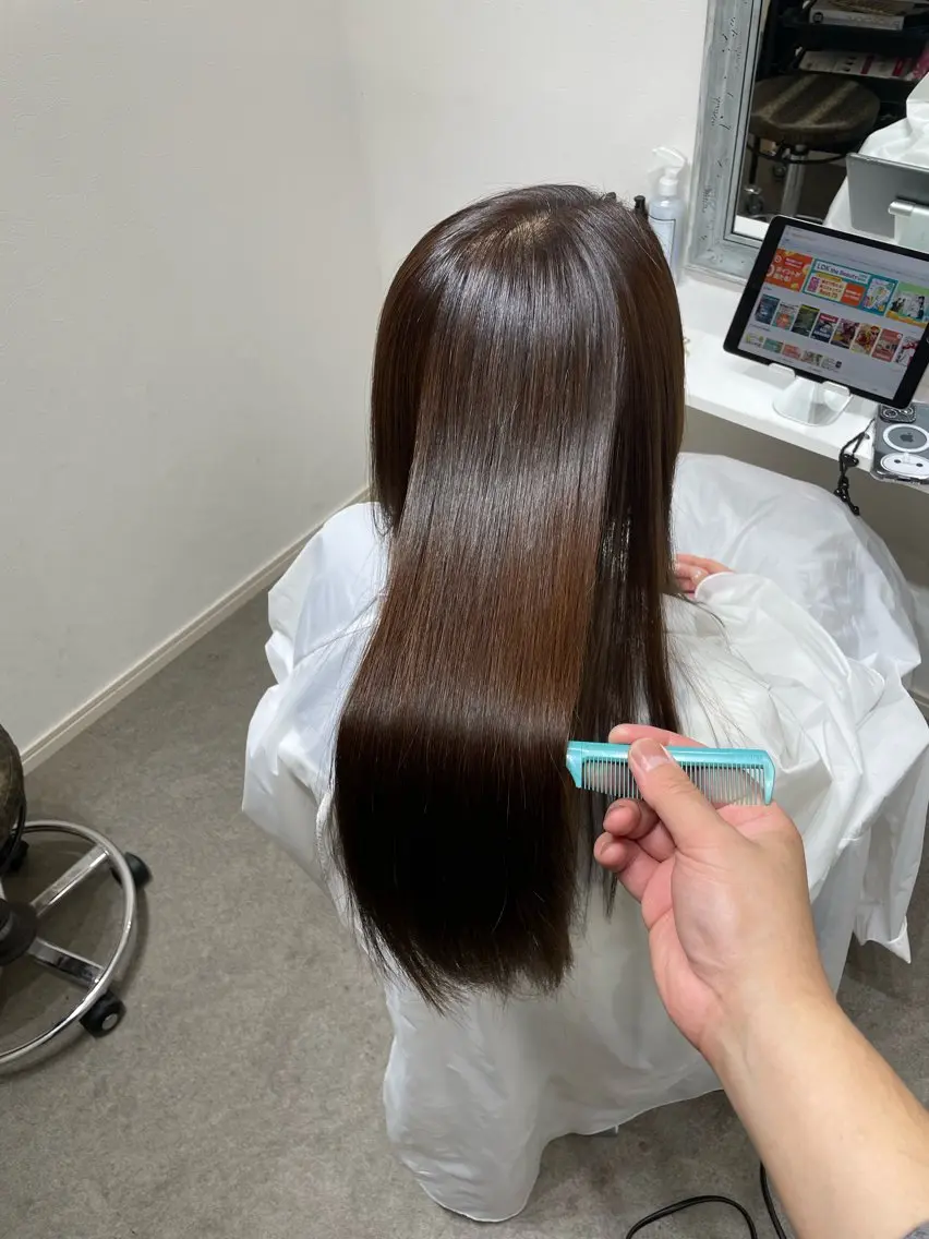 ロング 髪質改善 縮毛矯正 トリートメント 町田で叶う本物の 髪質改善 鍋谷勇のヘアスタイル