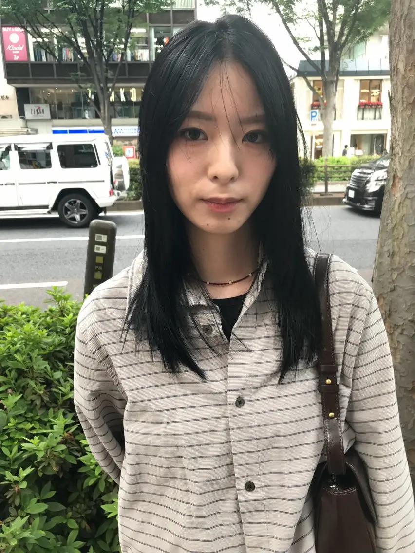 ミディアム カラー ヘアカラー トリートメント 赤み消しカラー/ ナチュラル/トモキのヘアスタイル