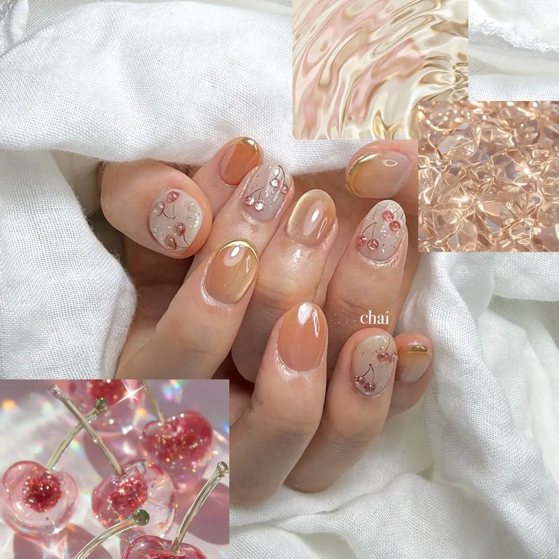 ネイル フレンチネイル マグネットネイル ミラーネイル ハンドネイル chai nail + eye📍鶴橋のネイルデザイン