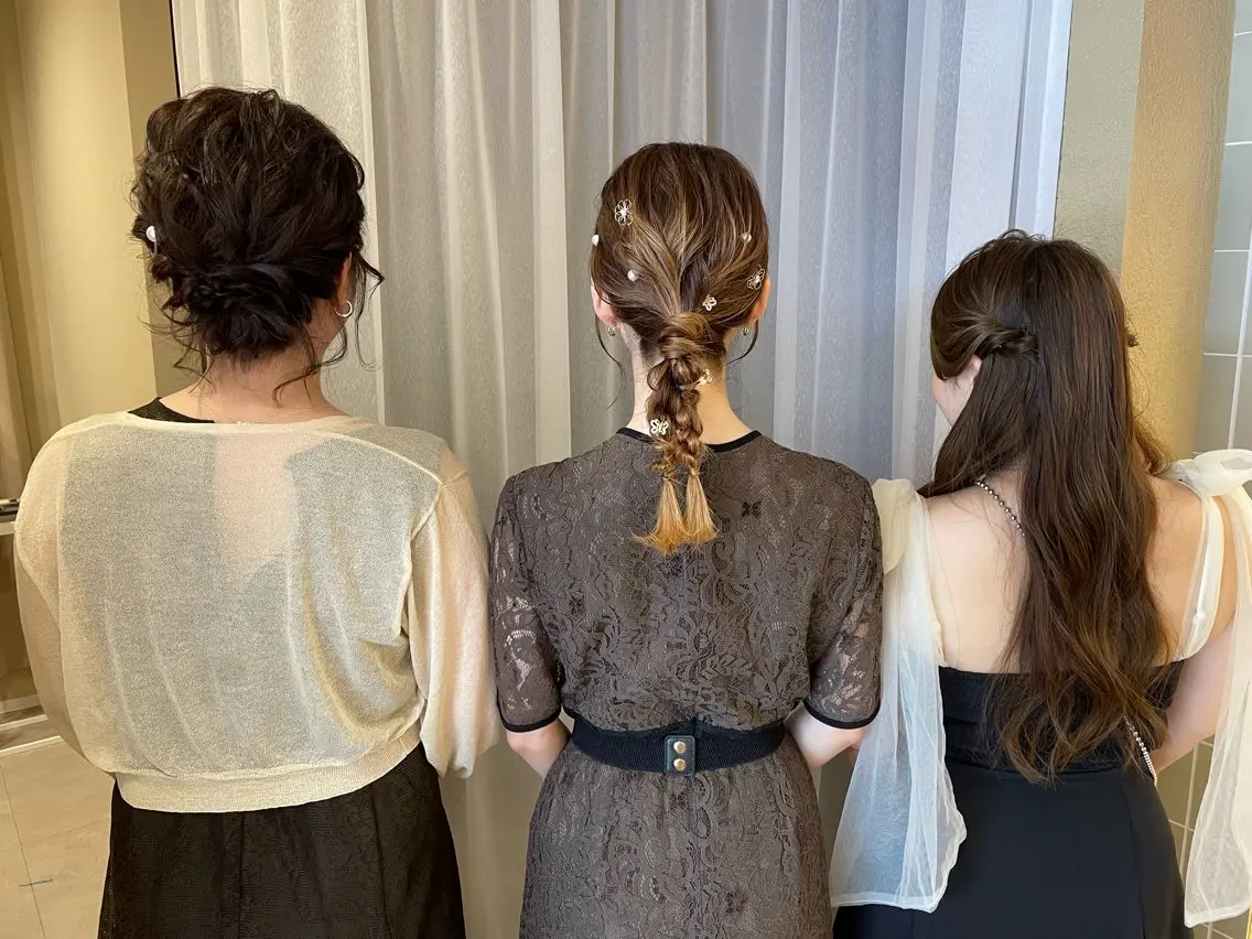 セミロング ヘアアレンジ ユ ミのヘアスタイル