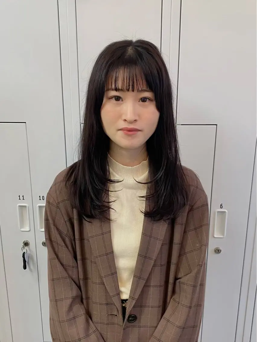 ロング カラー ブラウンカラー イルミナカラー レイヤーカット ロング カット 縮毛矯正 サトウ リョウのヘアスタイル