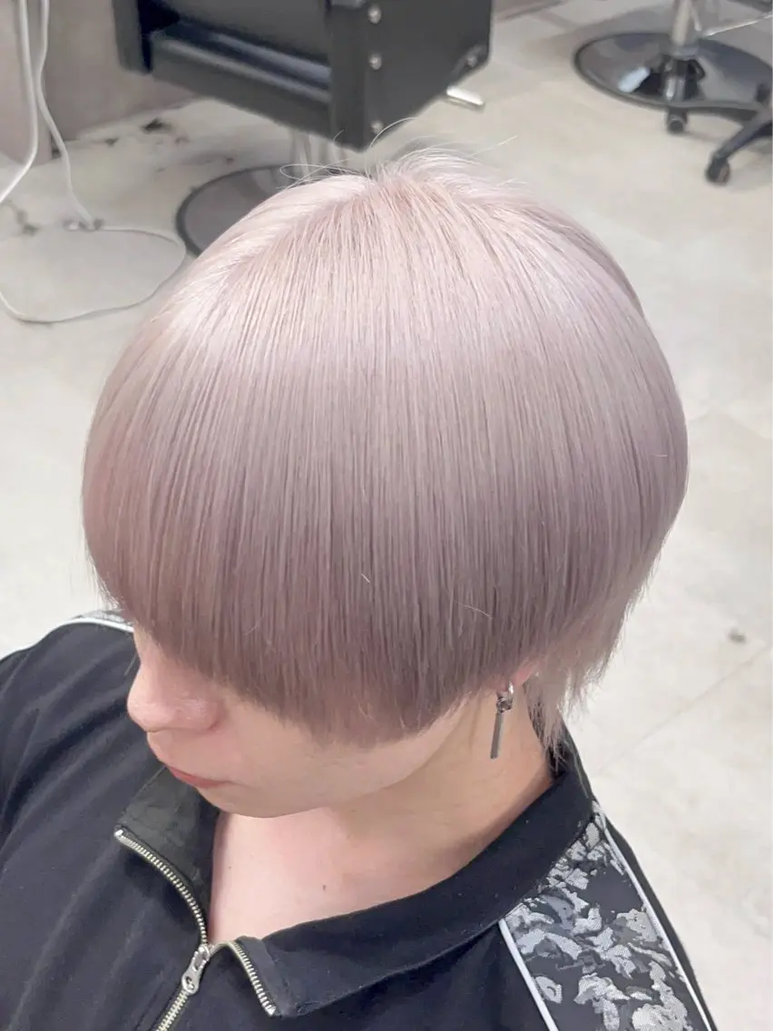 ショート ショートヘア 縮毛矯正 カマタ ハルキのヘアスタイル